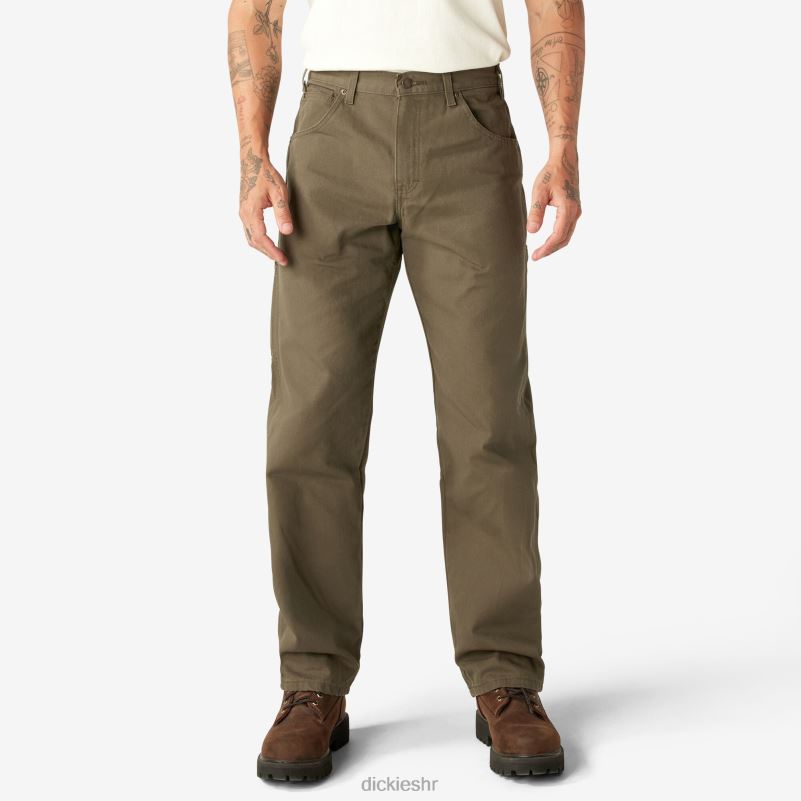 opuštenog kroja teške stolarske hlače muškarci Dickies isprana zelena mahovina (rms) 6BPL689 odjeća