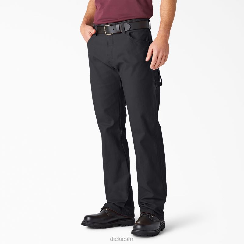 opuštenog kroja teške stolarske hlače muškarci Dickies isprano crno (rbk) 6BPL685 odjeća