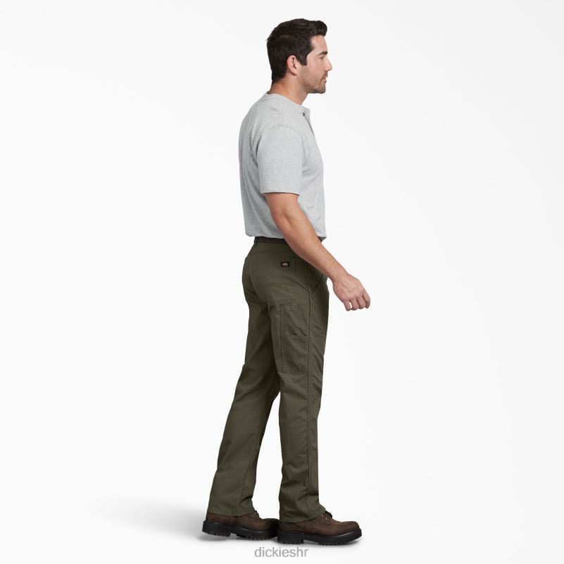 regular fit ripstop stolarske hlače muškarci Dickies isprana zelena mahovina (rms) 6BPL6216 odjeća