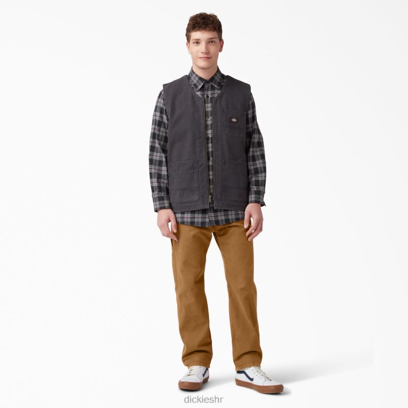 regular fit stonewashed duck stolarske hlače muškarci Dickies oprana smeđa patka (sbd) 6BPL6250 odjeća
