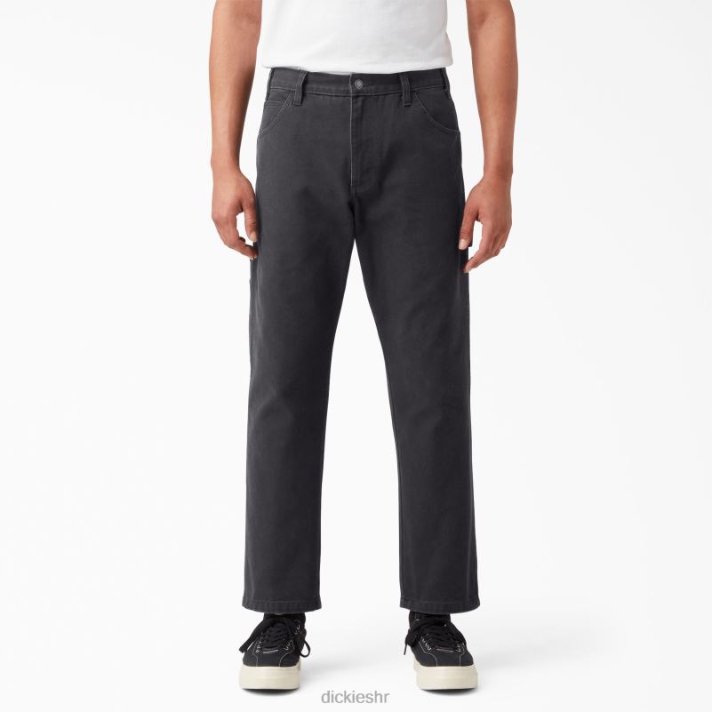 regular fit stonewashed duck stolarske hlače muškarci Dickies stonewashed black (sbk) 6BPL6251 odjeća