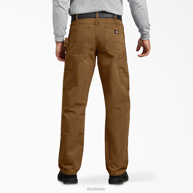stolarske hlače opuštenog kroja brušene patke muškarci Dickies isprana smeđa patka (rbd) 6BPL6141 odjeća