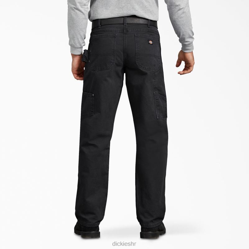 stolarske hlače opuštenog kroja brušene patke muškarci Dickies isprano crno (rbk) 6BPL6142 odjeća