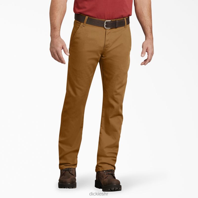 stolarske hlače regularnog kroja muškarci Dickies oprana smeđa patka (sbd) 6BPL692 odjeća