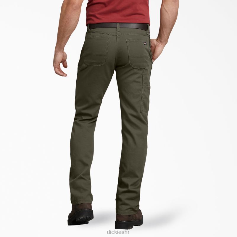 stolarske hlače regularnog kroja muškarci Dickies stonewashed moss green (sms) 6BPL696 odjeća