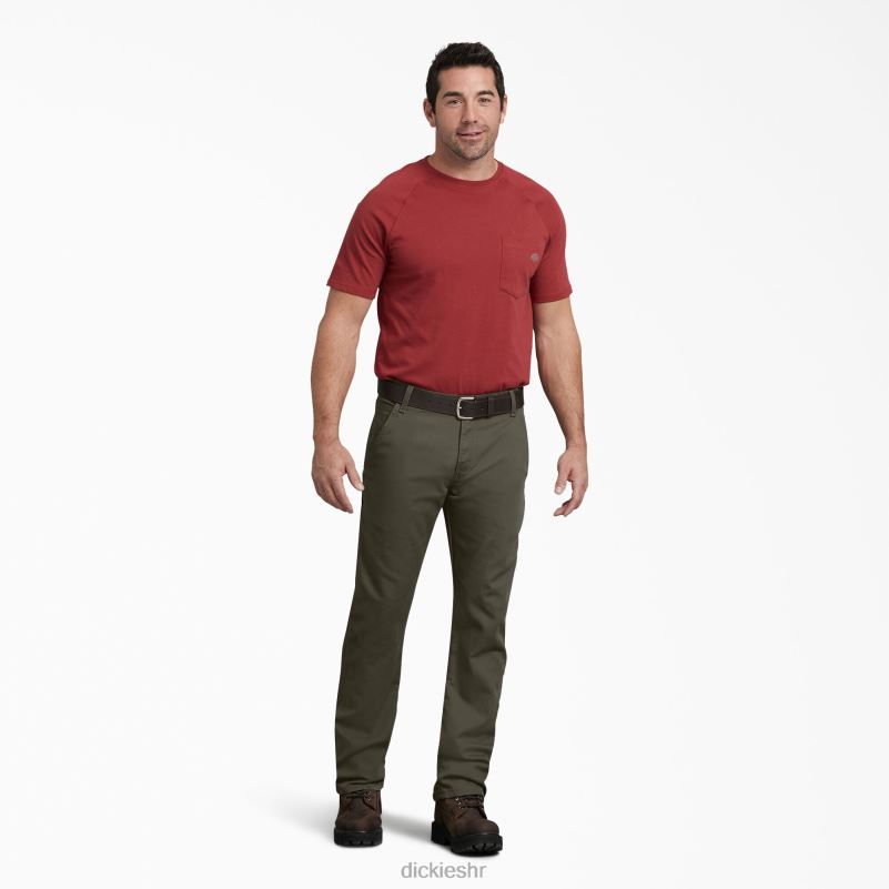 stolarske hlače regularnog kroja muškarci Dickies stonewashed moss green (sms) 6BPL696 odjeća