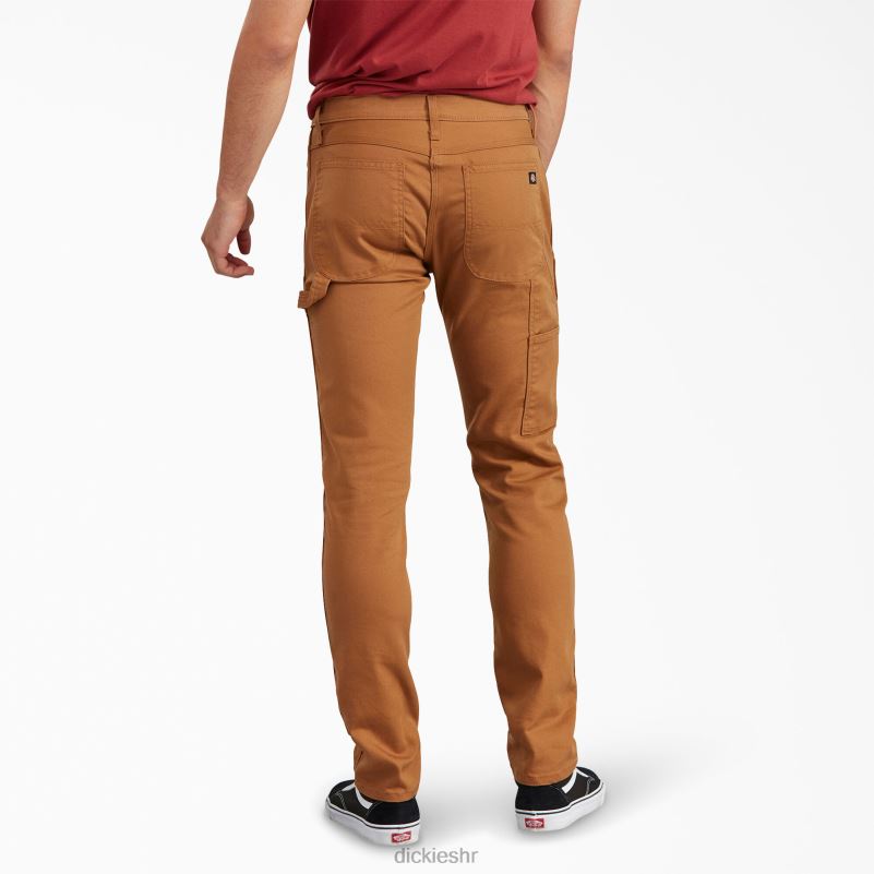 uske hlače sa suženim nogavicama muškarci Dickies oprana smeđa patka (sbd) 6BPL6201 odjeća