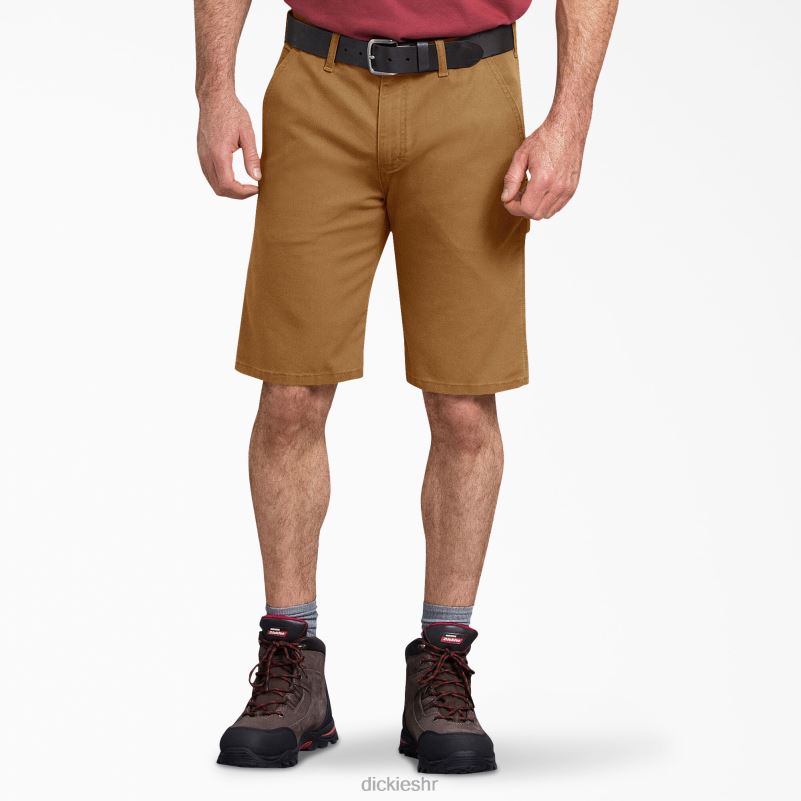 duck stolarske kratke hlače 11" muškarci Dickies oprana smeđa patka (sbd) 6BPL6420 odjeća