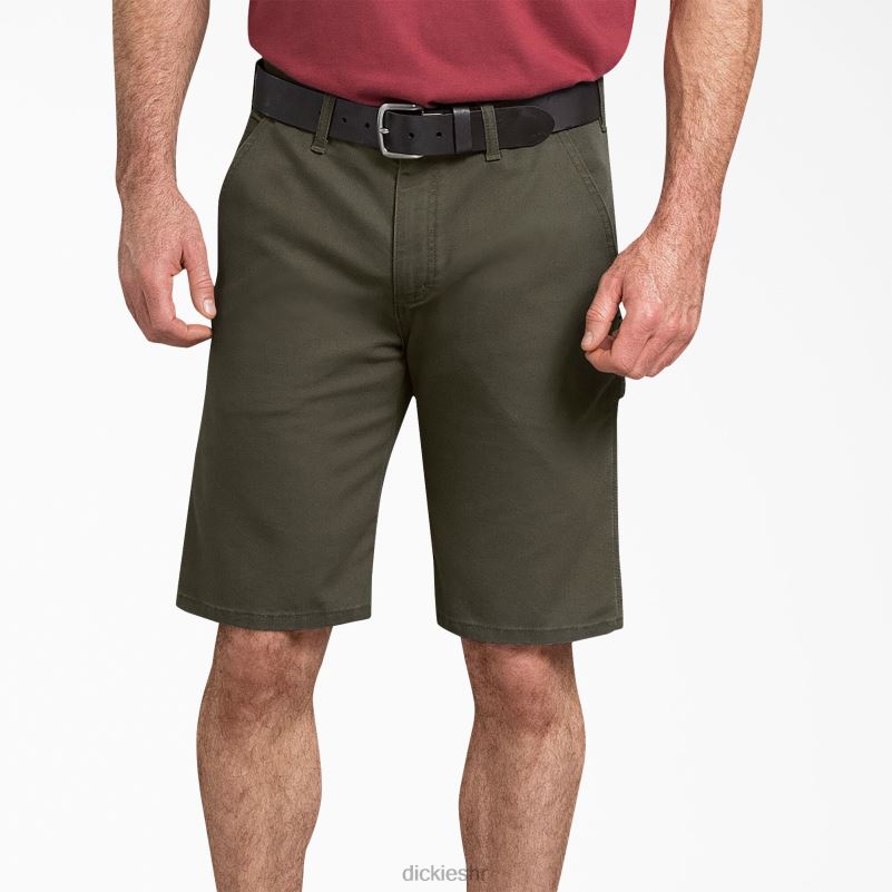 duck stolarske kratke hlače 11" muškarci Dickies stonewashed moss green (sms) 6BPL6422 odjeća