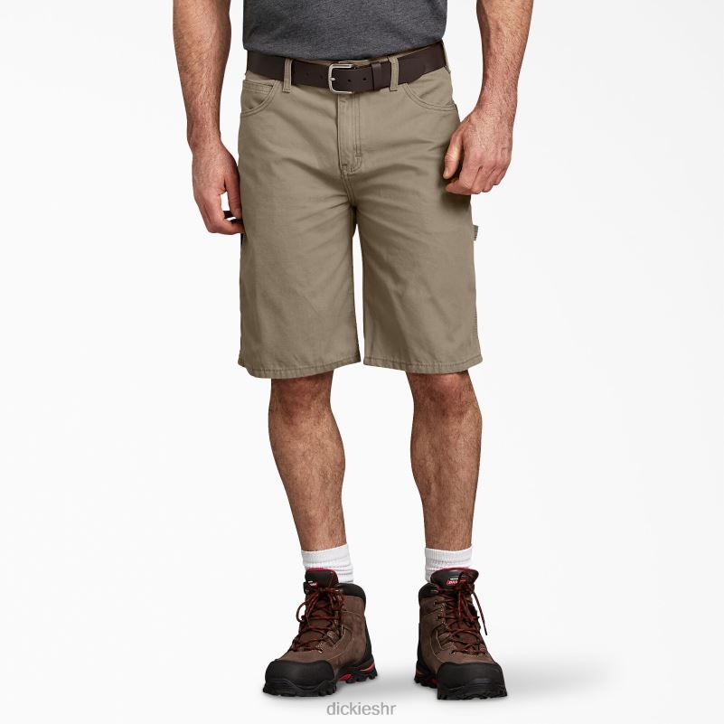 kratke stolarske hlače opuštenog kroja 11" muškarci Dickies isprani pustinjski pijesak (rds) 6BPL6426 odjeća