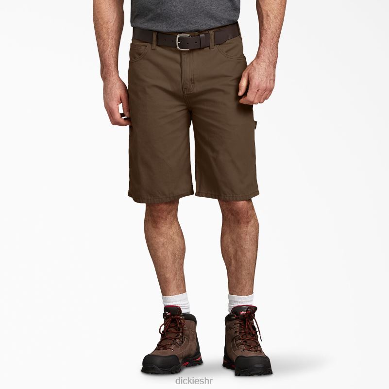 kratke stolarske hlače opuštenog kroja 11" muškarci Dickies isprano drvo smeđe (rtb) 6BPL6427 odjeća