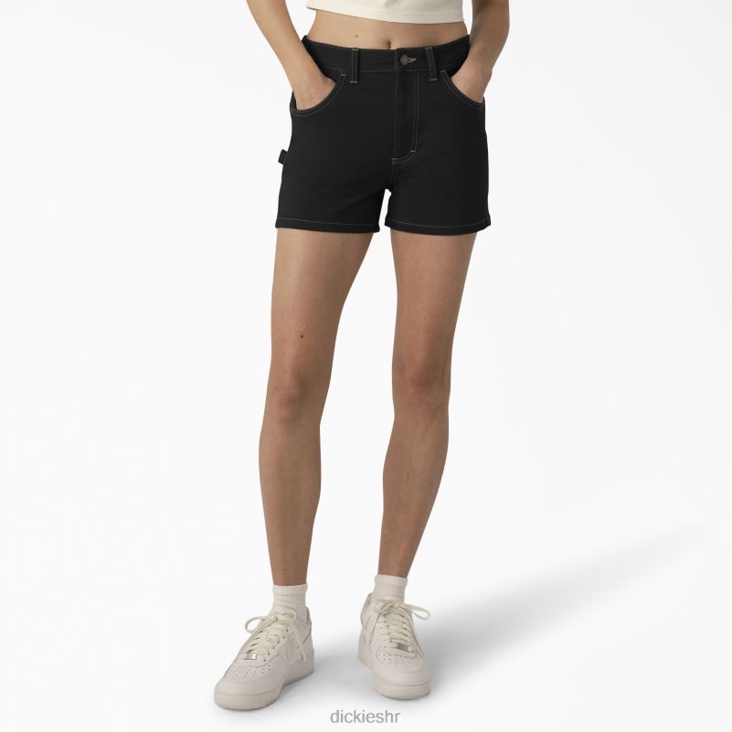 stolarske kratke hlače visokog struka 3" žene Dickies crna (bkx) 6BPL62214 odjeća