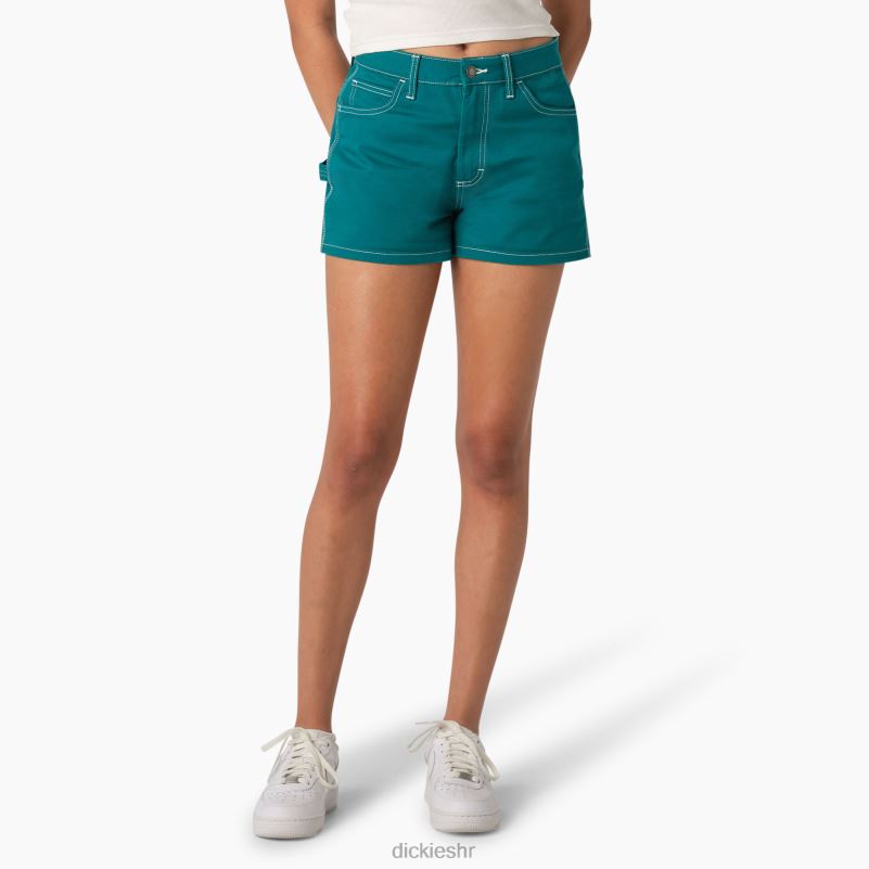 stolarske kratke hlače visokog struka 3" žene Dickies duboko jezero (dl2) 6BPL62217 odjeća