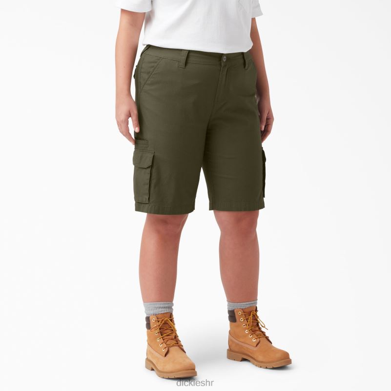 plus ripstop cargo kratke hlače 9" žene Dickies vojno zelena (ml) 6BPL62265 odjeća
