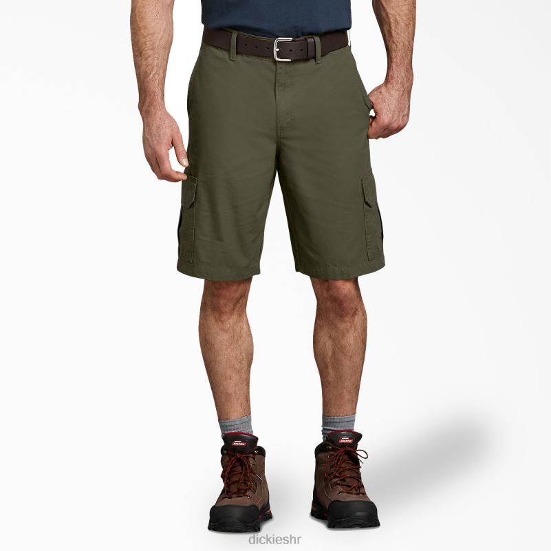 ripstop cargo kratke hlače opuštenog kroja 11" muškarci Dickies isprana zelena mahovina (rms) 6BPL6431 odjeća