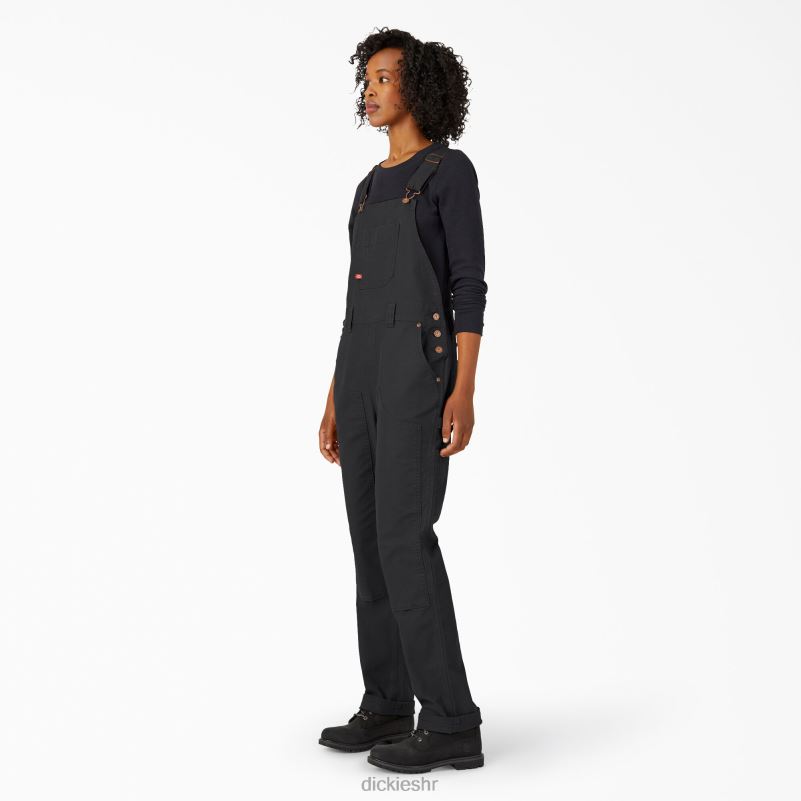duck dvostruki prednji kombinezon žene Dickies isprano crno (rbk) 6BPL61569 odjeća