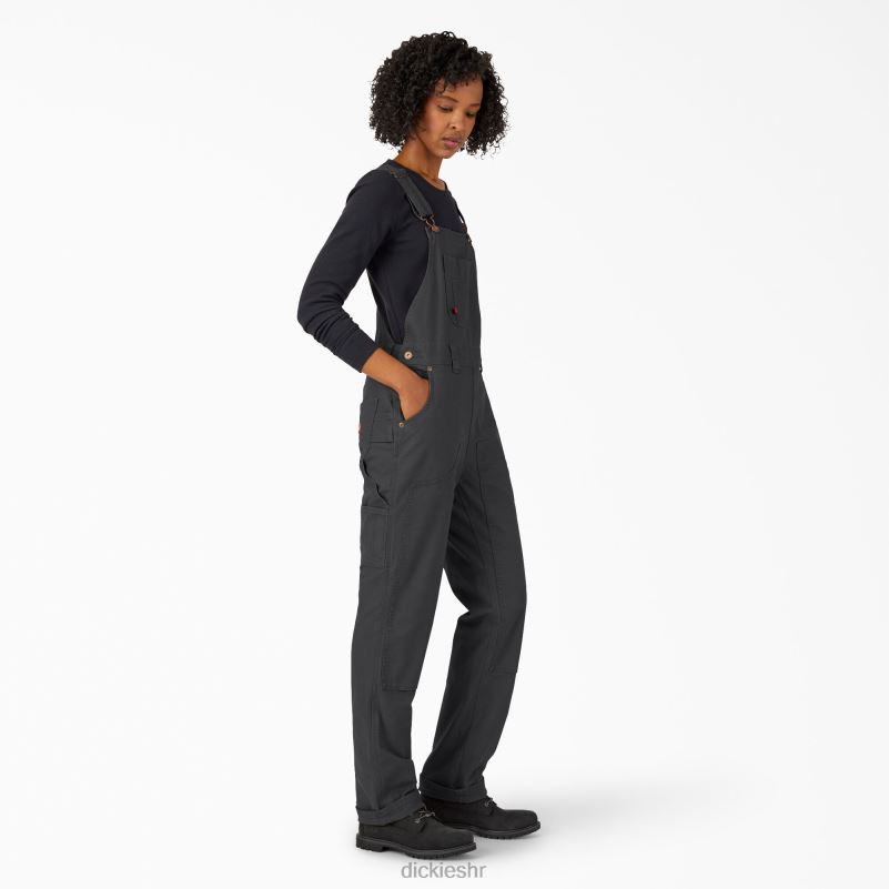 duck dvostruki prednji kombinezon žene Dickies isprano crno (rbk) 6BPL61569 odjeća