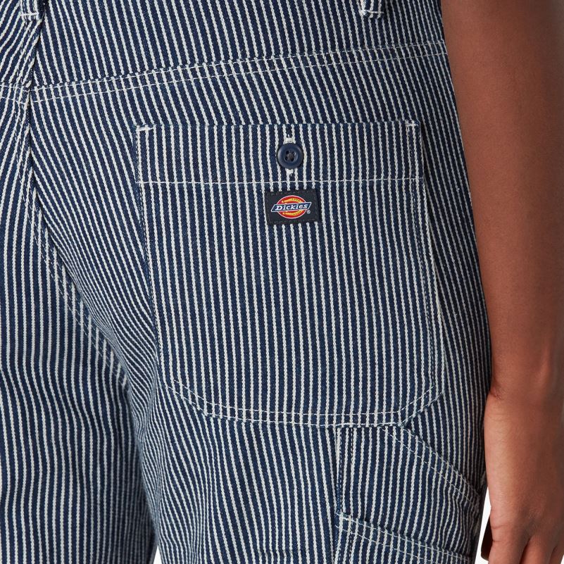 dvostruki kombinezon s hickory prugama do koljena žene Dickies isprana pruga hikorija (desno) 6BPL61946 odjeća