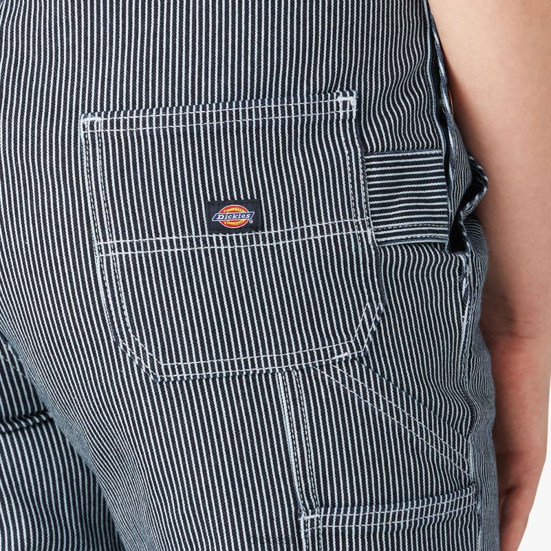 kombinezon s dečkom u obliku hickory pruga žene Dickies isprana hikorijeva pruga (shs) 6BPL61943 odjeća