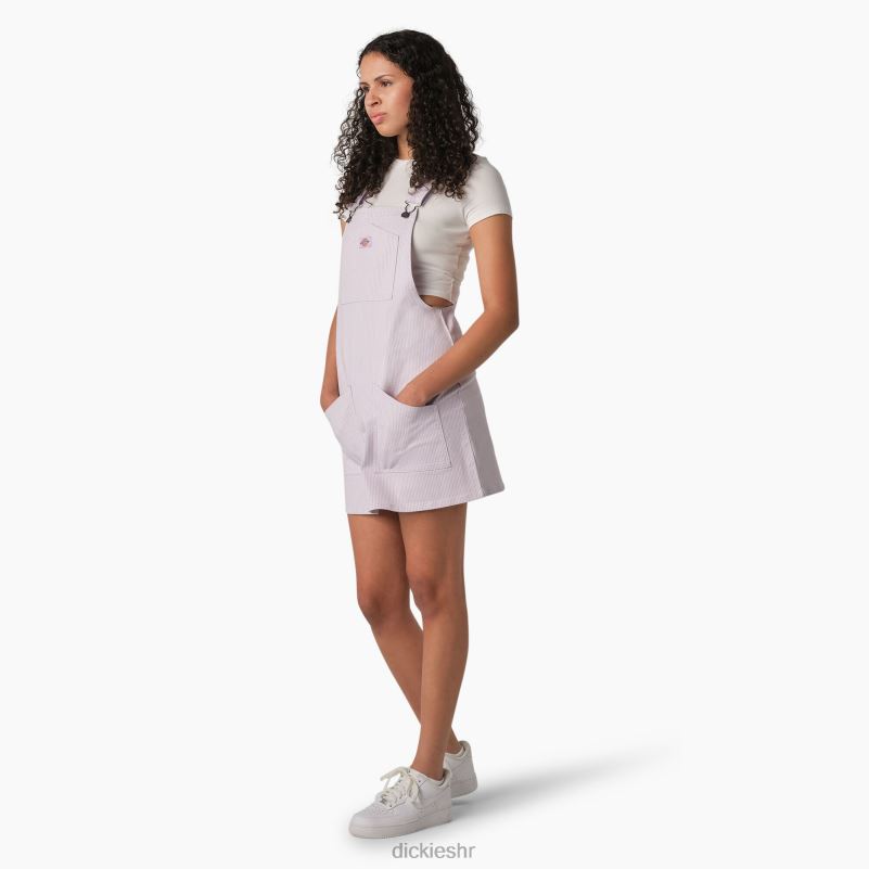 kombinezon s hickory prugama žene Dickies ljubičasta ruža hickory pruga (yps) 6BPL61920 odjeća