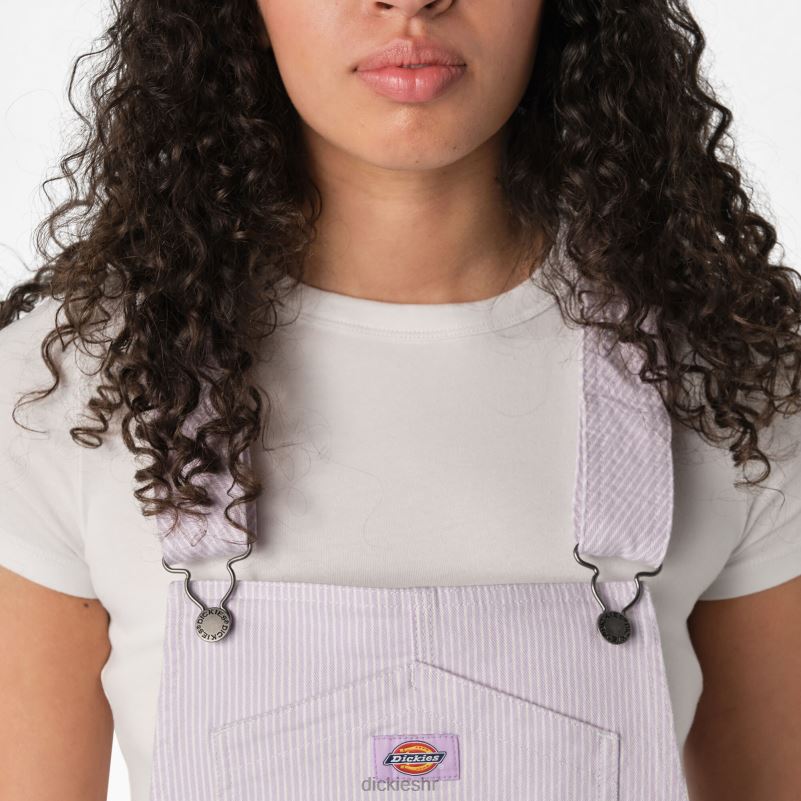 kombinezon s hickory prugama žene Dickies ljubičasta ruža hickory pruga (yps) 6BPL61920 odjeća