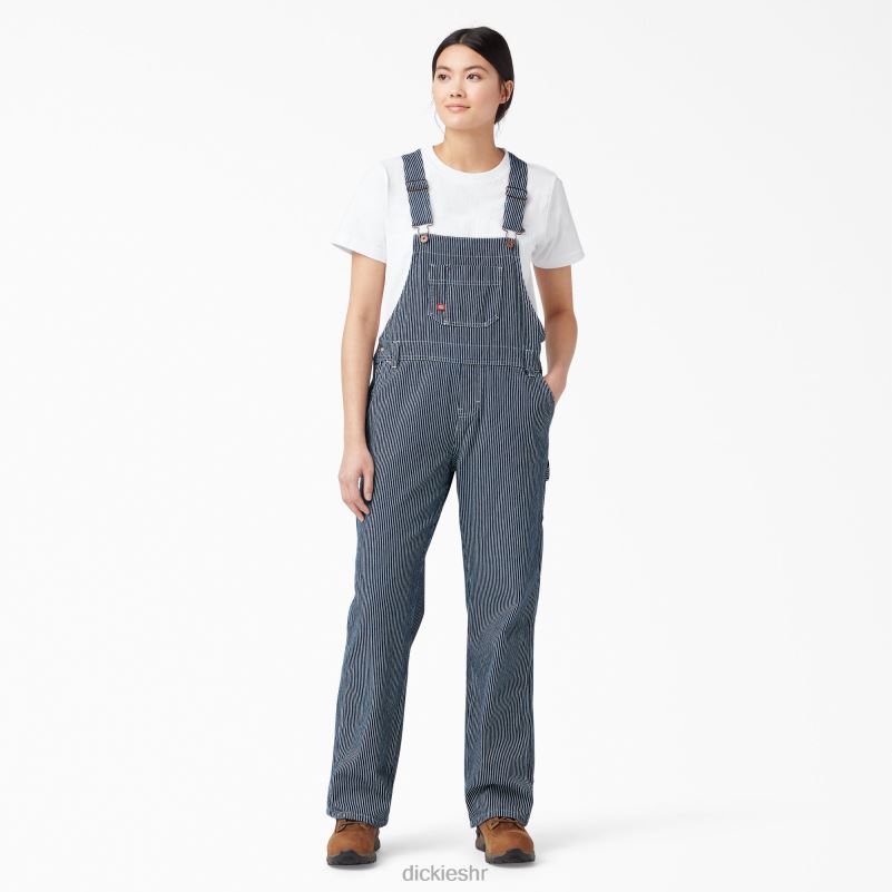 kombinezon s prtljažnikom opuštenog kroja žene Dickies isprana pruga hikorija (desno) 6BPL61560 odjeća