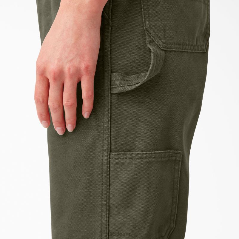 kombinezon s prtljažnikom opuštenog kroja žene Dickies isprana zelena mahovina (rms) 6BPL61561 odjeća