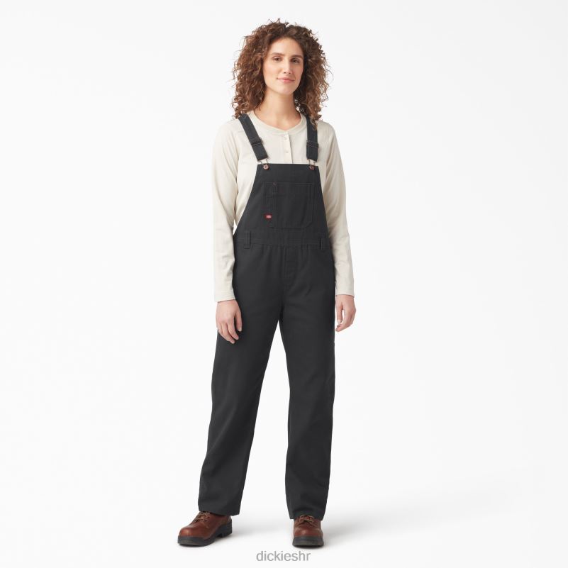 kombinezon s prtljažnikom opuštenog kroja žene Dickies isprano crno (rbk) 6BPL61559 odjeća
