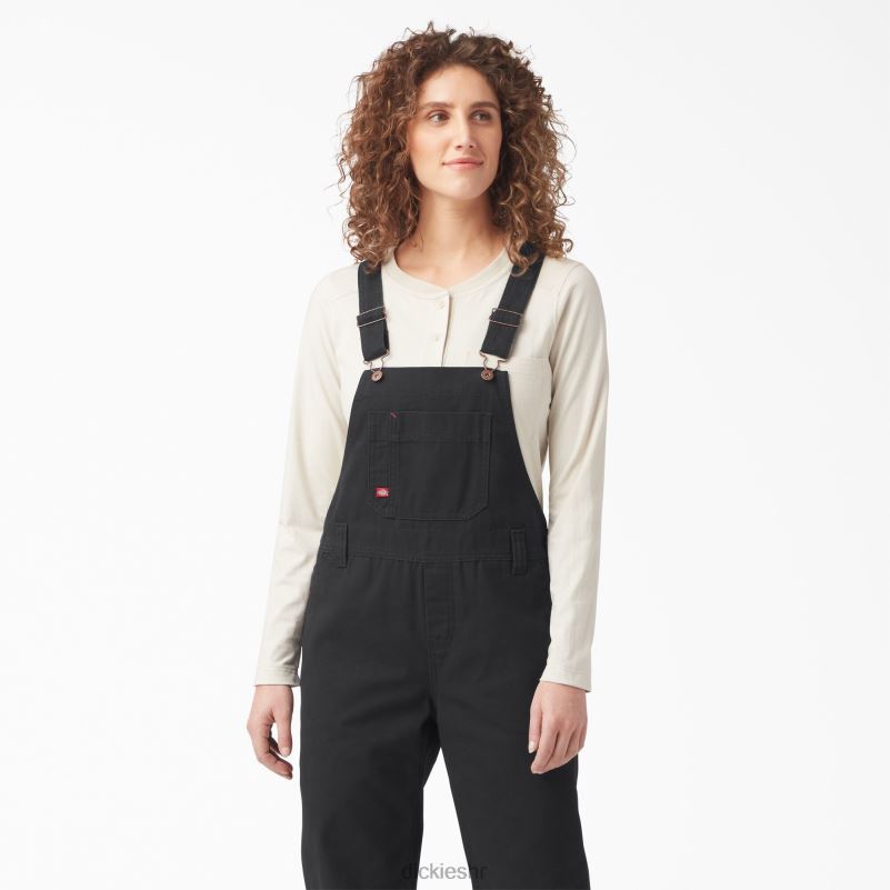 kombinezon s prtljažnikom opuštenog kroja žene Dickies isprano crno (rbk) 6BPL61559 odjeća