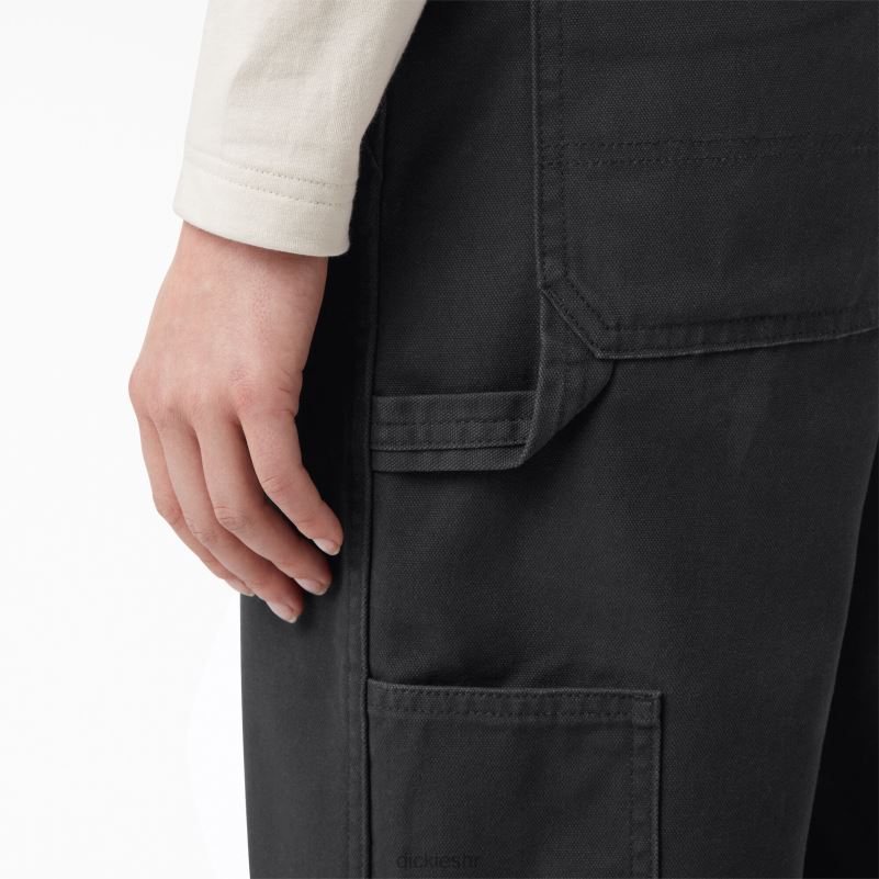 kombinezon s prtljažnikom opuštenog kroja žene Dickies isprano crno (rbk) 6BPL61559 odjeća