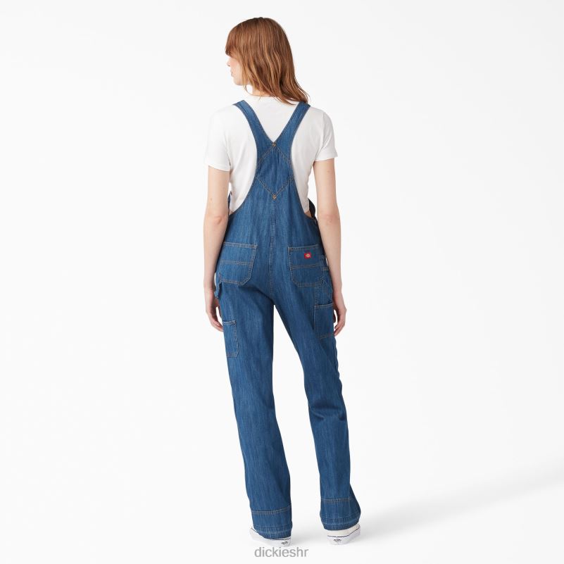 kombinezon s prtljažnikom opuštenog kroja žene Dickies stonewashed srednje plava (msb) 6BPL61556 odjeća