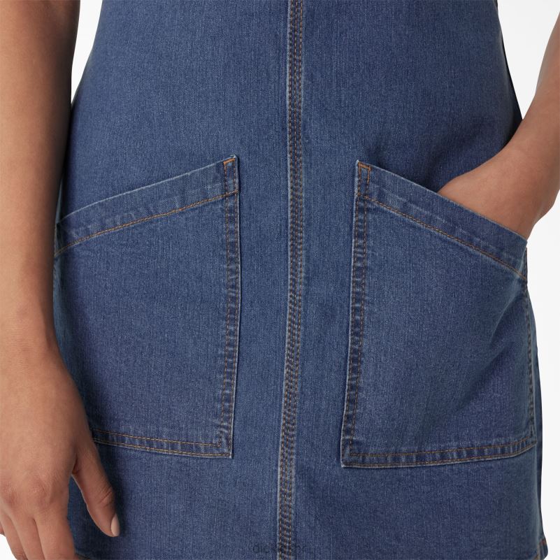 kombinezon s traperom žene Dickies stonewashed vintage blue (wvb) 6BPL61918 odjeća