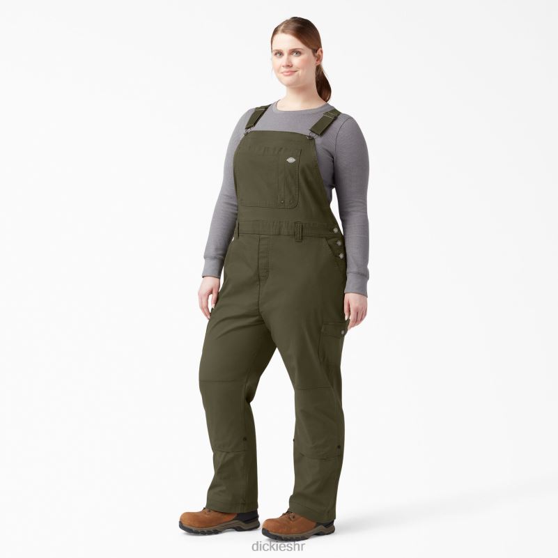 plus rashlađujući ripstop kombinezon žene Dickies isprano vojno zeleno (rml) 6BPL61670 odjeća