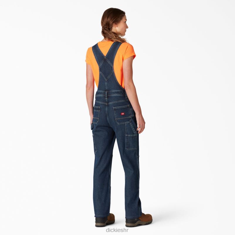 topli kombinezon s dvostrukim koljenima žene Dickies stonewashed srednje plava (msw) 6BPL61692 odjeća