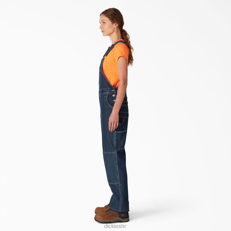 topli kombinezon s dvostrukim koljenima žene Dickies stonewashed srednje plava (msw) 6BPL61692 odjeća