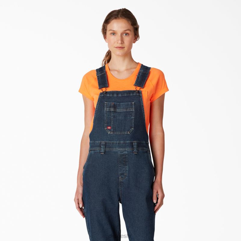 topli kombinezon s dvostrukim koljenima žene Dickies stonewashed srednje plava (msw) 6BPL61692 odjeća