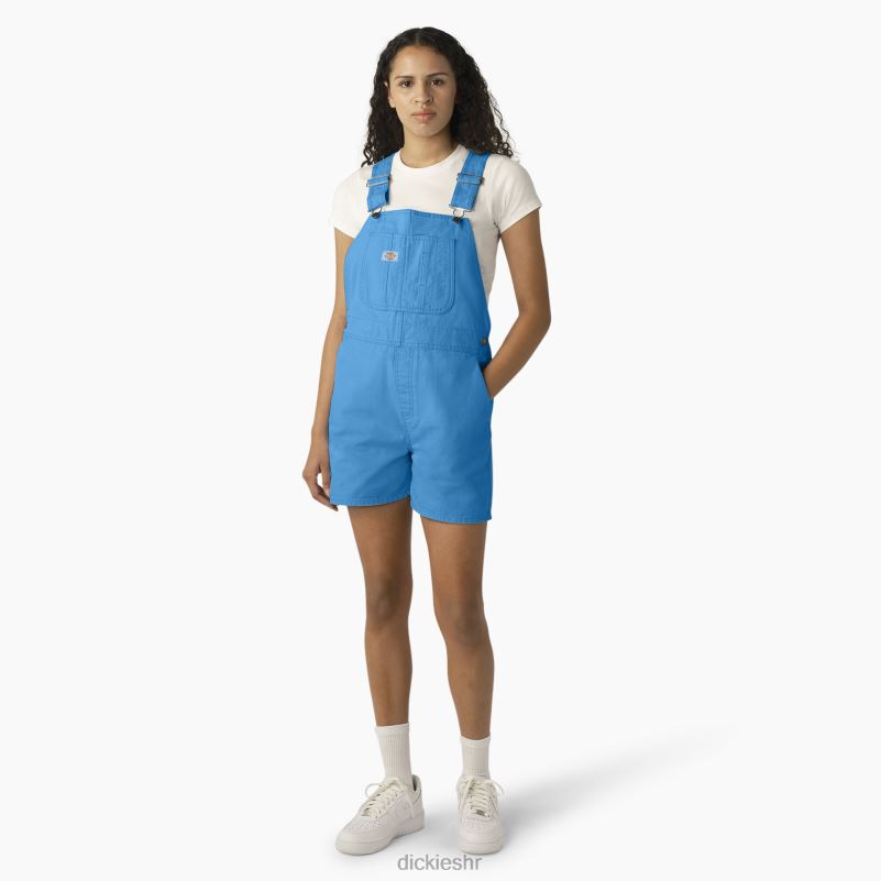 duck bib kratke hlače žene Dickies stonewashed azure blue (swz) 6BPL61915 odjeća