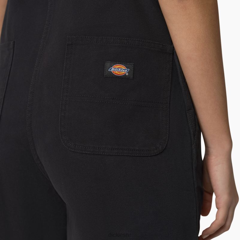 duck bib kratke hlače žene Dickies stonewashed black (sbk) 6BPL61913 odjeća