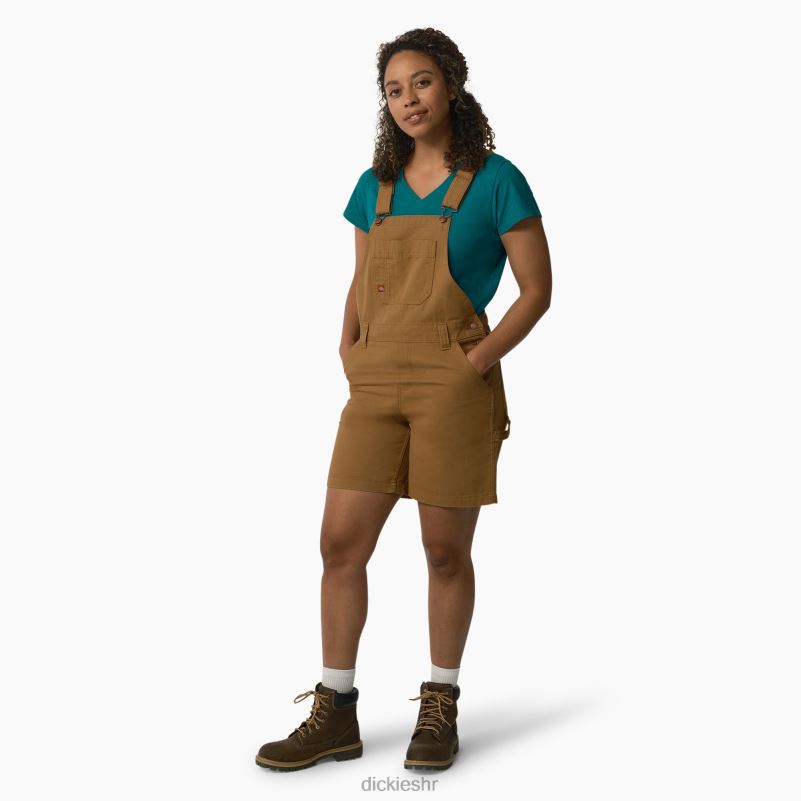 kratke hlače s biberom 7" žene Dickies isprana smeđa patka (rbd) 6BPL61926 odjeća