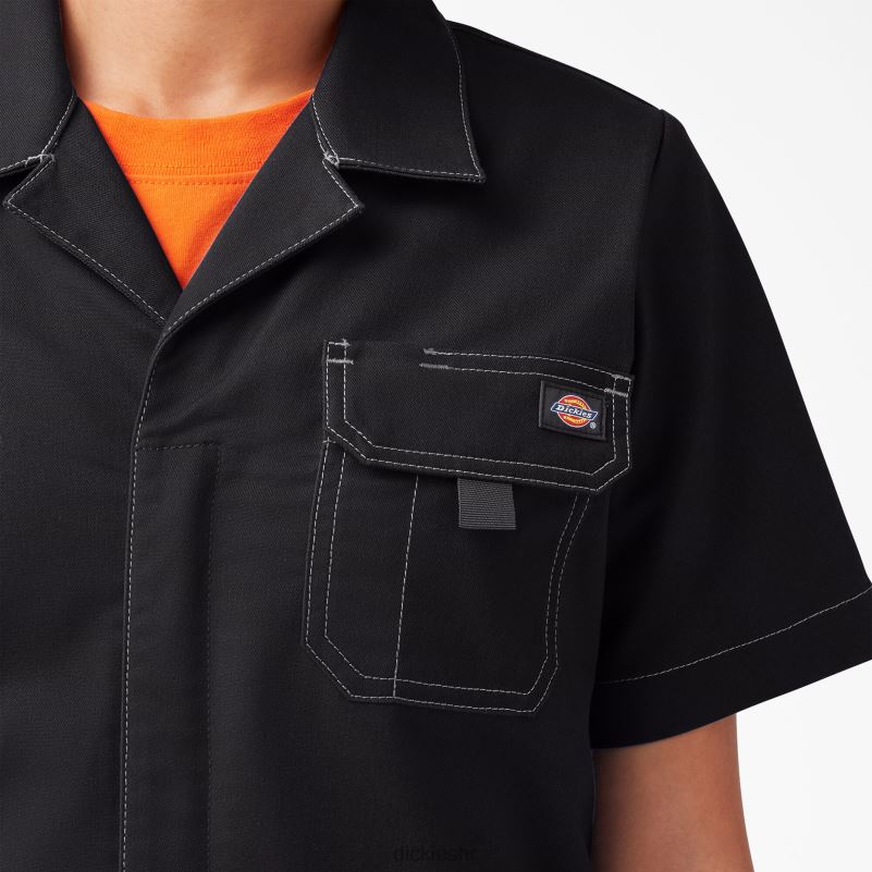 ripstop kratke hlače žene Dickies isprano crno (rbkx) 6BPL61922 odjeća