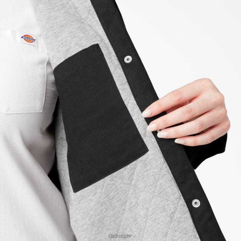 plus jakna košulje s kapuljačom žene Dickies crna (bkx) 6BPL62369 odjeća