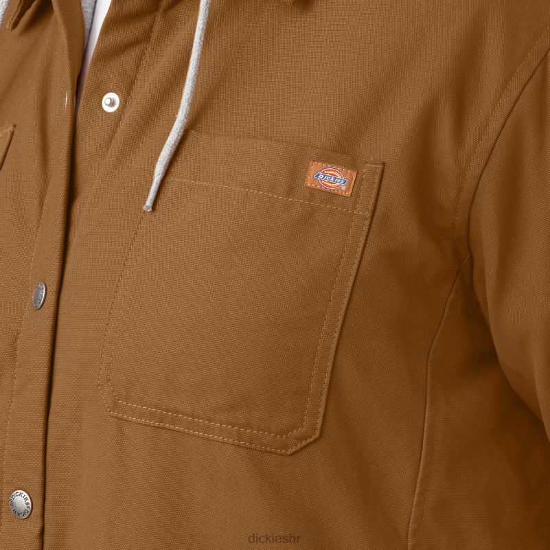 plus jakna košulje s kapuljačom žene Dickies smeđa patka (bd) 6BPL62368 odjeća