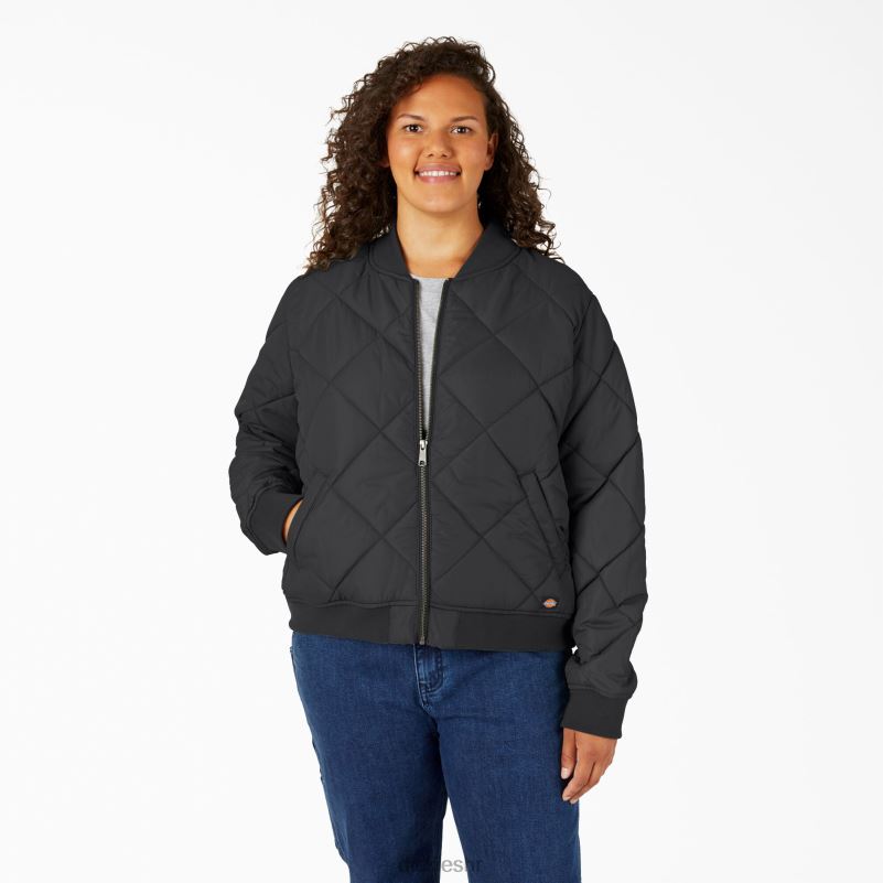plus prošivena bomber jakna žene Dickies crna (bk) 6BPL62363 odjeća