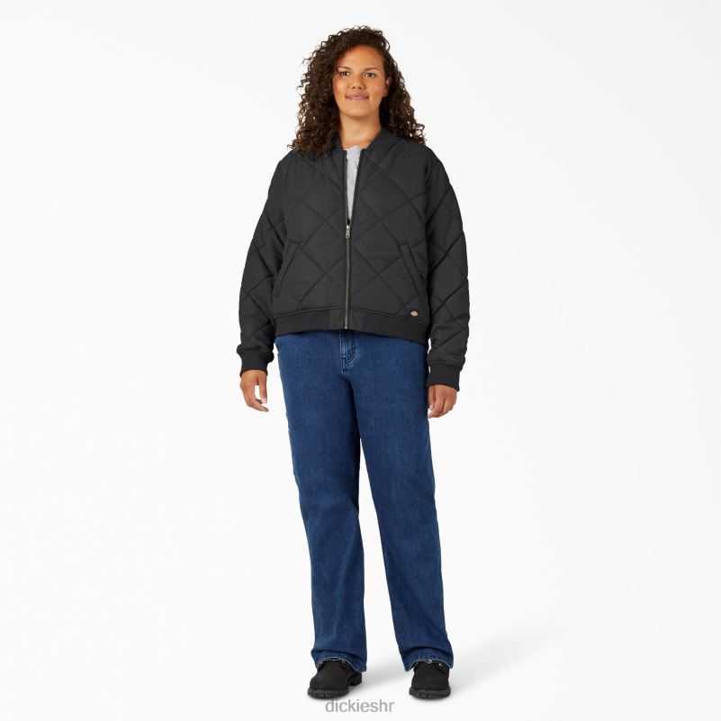 plus prošivena bomber jakna žene Dickies crna (bk) 6BPL62363 odjeća
