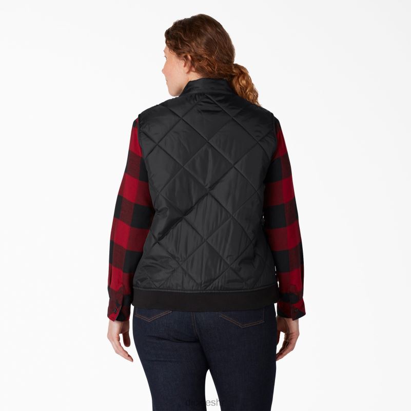 plus prošiveni prsluk žene Dickies crna (bk) 6BPL62324 odjeća