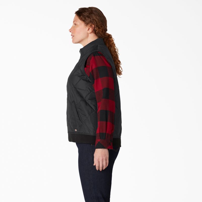 plus prošiveni prsluk žene Dickies crna (bk) 6BPL62324 odjeća