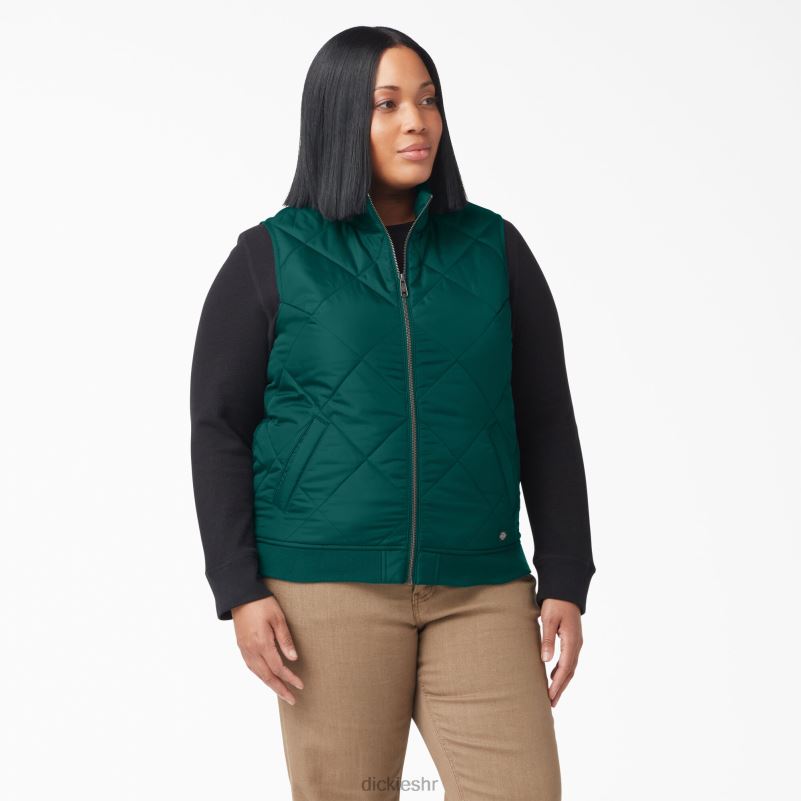 plus prošiveni prsluk žene Dickies šumsko zelena (ft) 6BPL62326 odjeća