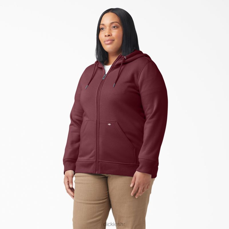 plus teška majica s patentnim zatvaračem žene Dickies bordo vrijesak (byh) 6BPL62275 odjeća