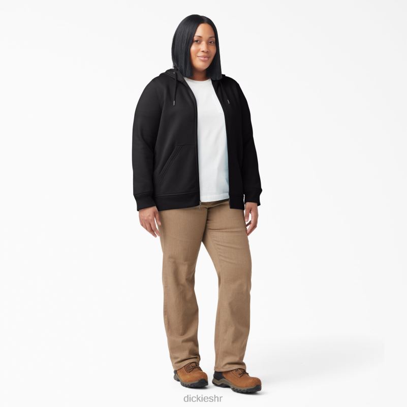 plus teška majica s patentnim zatvaračem žene Dickies crna (kbk) 6BPL62278 odjeća