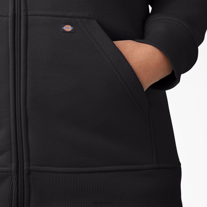 plus teška majica s patentnim zatvaračem žene Dickies crna (kbk) 6BPL62278 odjeća